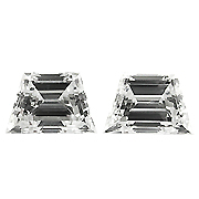 0.80 cttw Pair of Trapezoid Natural Diamonds : G / SI1